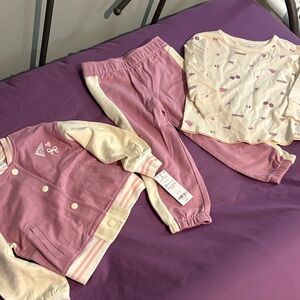 Carter's Pink and Cream Girls 3-Piece Set with Jacket